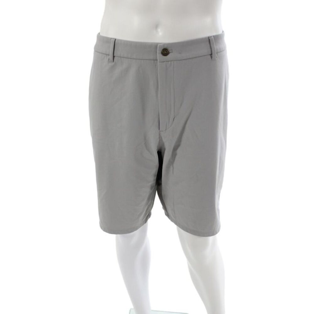 Johnnie-o Mens Chino Shorts Gray 100% Polyester Golf Size 40